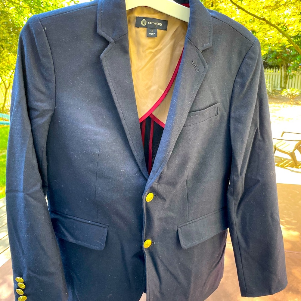 JCrew Crewcuts youth boys navy blazer size 12